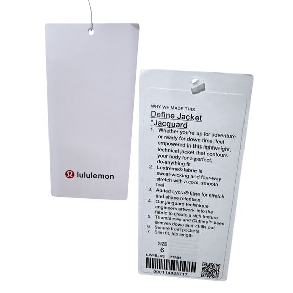 NWT Lululemon Define Jacket Jacquard Alpine White Camo - Giftable - Picture 6 of 6